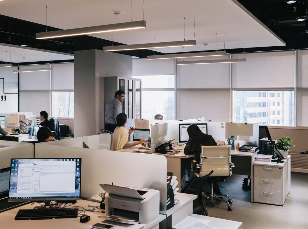 Office space with accounting team at desks